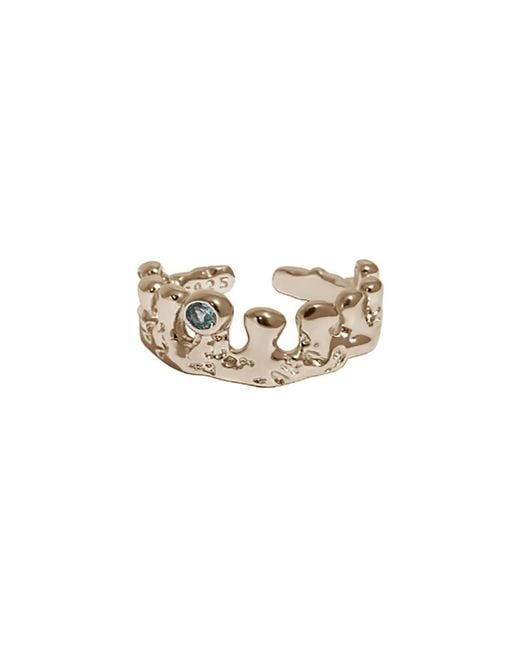 Janus Edinburgh White Vermeil Statement Fluidity Carron Ring Adjustable