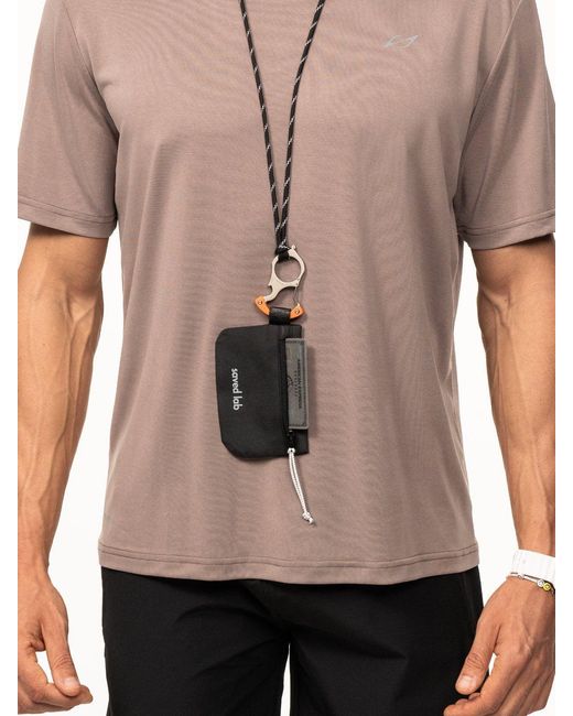 Saved Lab Black Lanyard Wallet for men