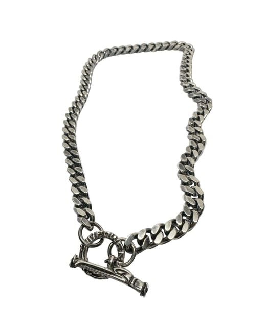 Tg-Jewellery by Tamara Gervasio Metallic Sterling Curb Chain Necklace – Celtic Bird Two T-Bar & Power Jump-Ring for men