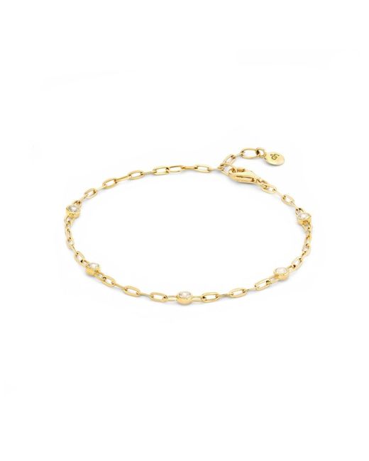 Dinny Hall Metallic Lab Sapphire Paperclip Chain Bracelet