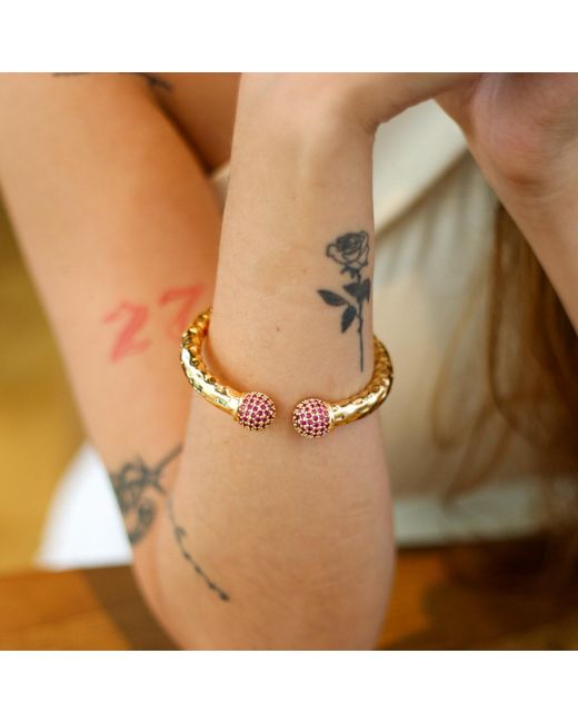 Kybele Studio Metallic Blush Selene Cuff Bracelet