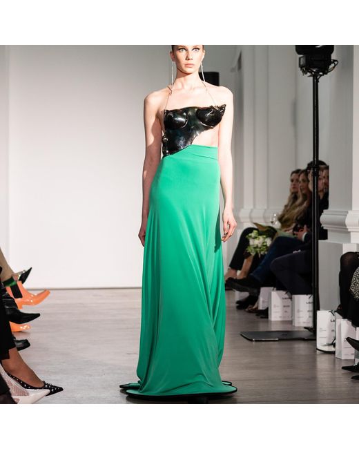 Laura Daili Green Statement Skirt Sculpture