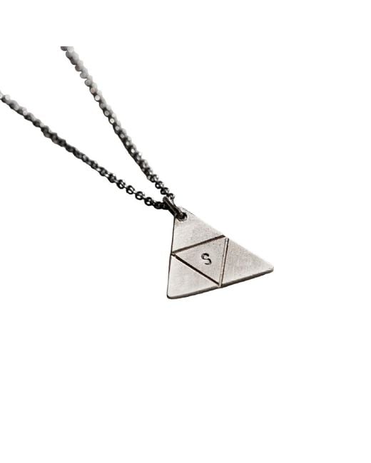 Posh Totty Designs Metallic Sterling Silver Men's Prism Necklace for men