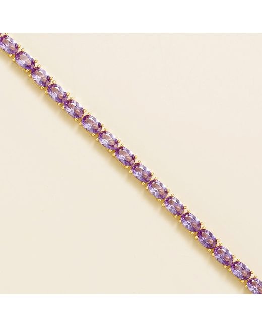 Juvetti Metallic Salto Tennis Bracelet Set With Sapphire