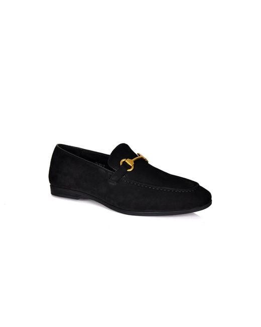 DAVID WEJ Black Lorenzo Suede Loafers for men