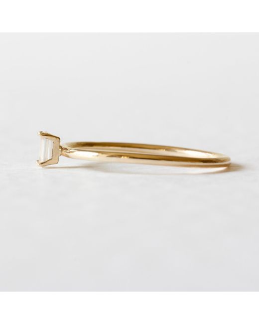 Lee Renee Metallic Moissanite Baguette Ring