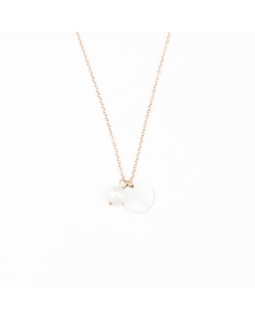 LIKHÂ Metallic Disc And Pearl Mother-Of-Pearl Necklace