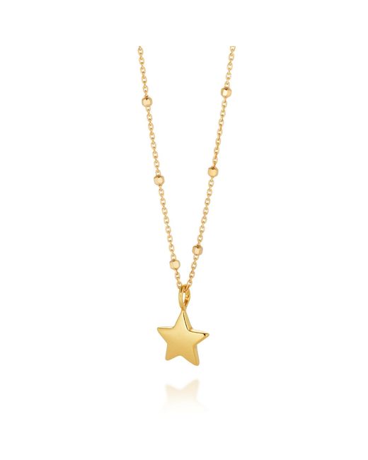 Nellou Jewellery Metallic Star Charm Necklace Plated Sterling