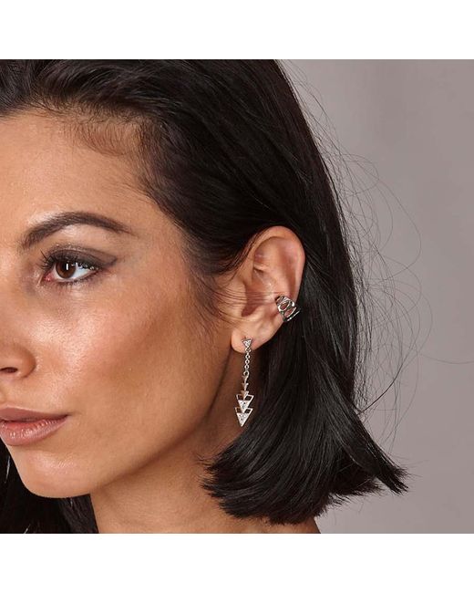Lucy Quartermaine Metallic Solid Sterling Petal Ear Cuff