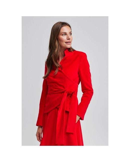 Marianna Déri Red Velvet Wrap Jacket