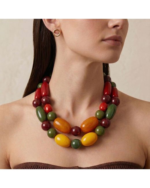 Jaredjamin Red Tallulah Statement Collar