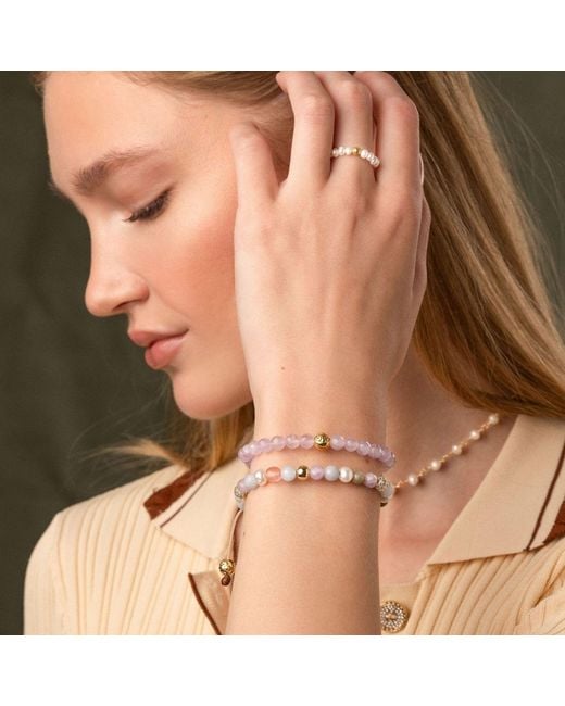Nialaya White Beaded Pearl Ring