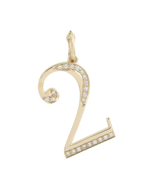 Artisan Metallic Diamond Number 2 Pendant
