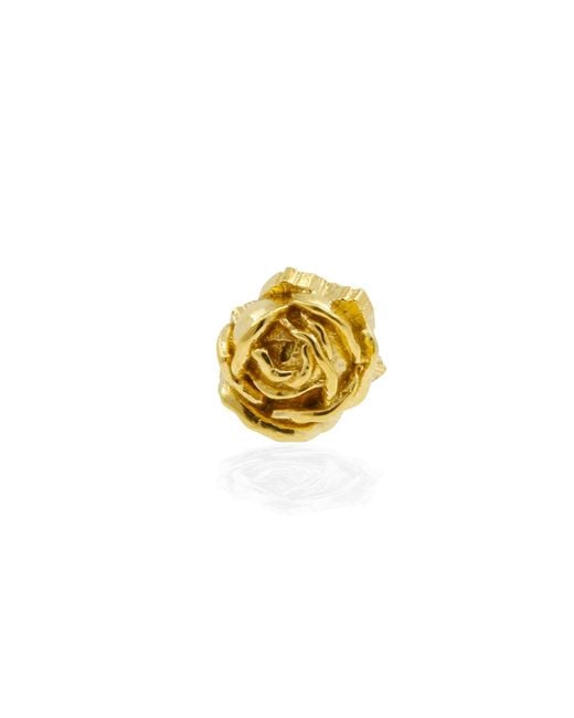 Lee Renee Metallic Rose Lapel Pin Gold for men