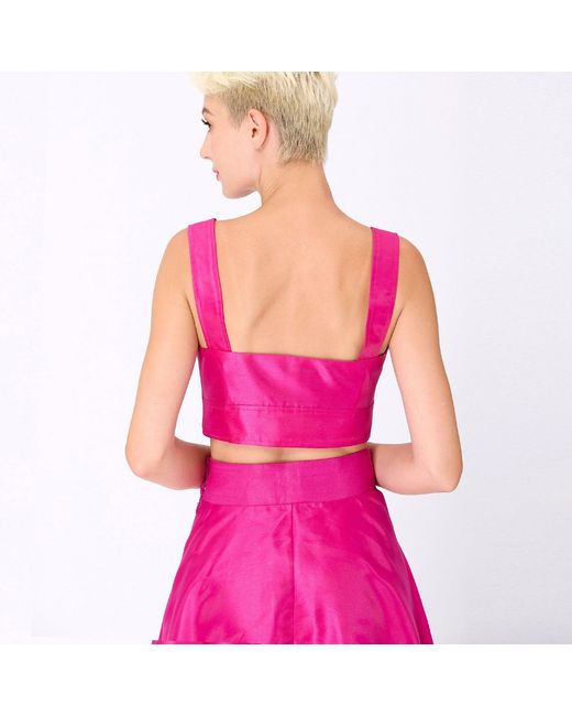 Smart and Joy Pink Taffeta Top