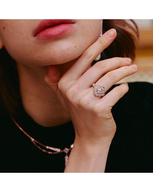 Retro Chic White Ballet Ring