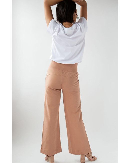 LOVETRUST Brown Neutrals Drew Wide Leg Pant