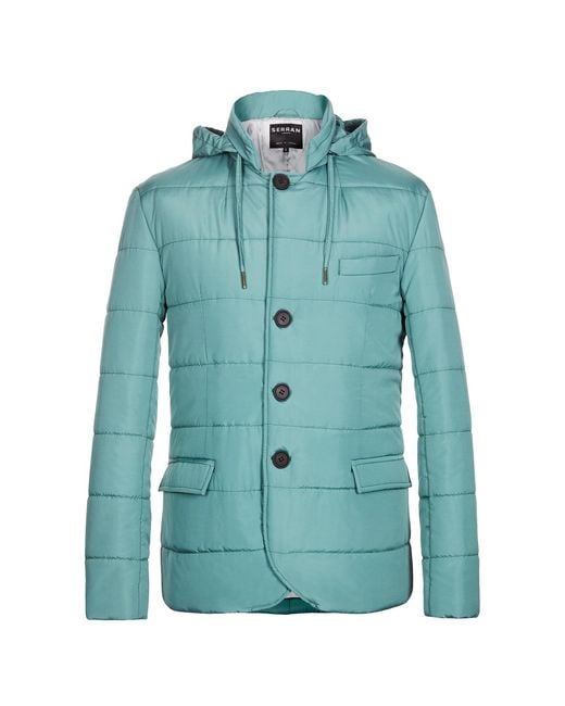 SEREN LONDON Blue Puffer Suit Jacket for men
