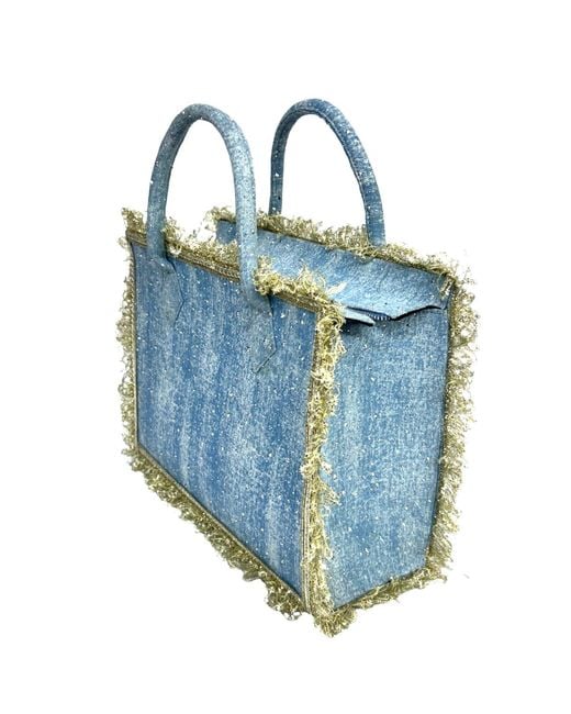 Simitri Blue Brittany Tote Bag