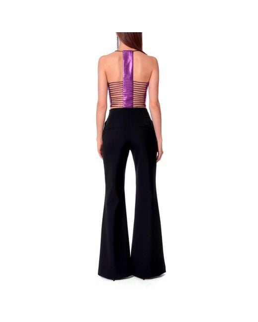 AGGI by HALEWSKI Purple Nelly Sparkling Grape Crop Top