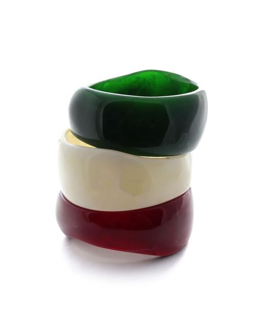 Hye Jane Jewelry White Neutrals Bone Resin Marbled Forma Bangle