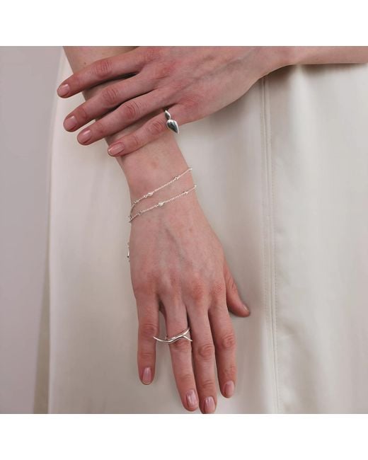 Linda Fiore Metallic Ava Pearl Bracelet