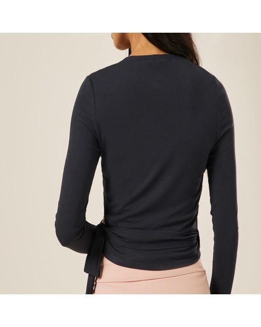 Be Athletica Blue The Ultimate Ballet Wrap-Top