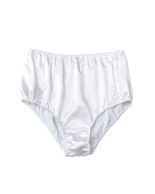 Soft Strokes Silk White Set Of Two Pure Mulberry Silk French Cut Panties High Waist