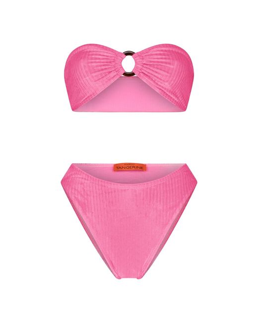 Maison Tangerine Purple Santorini Velvet Swimsuit Barbie Bikini