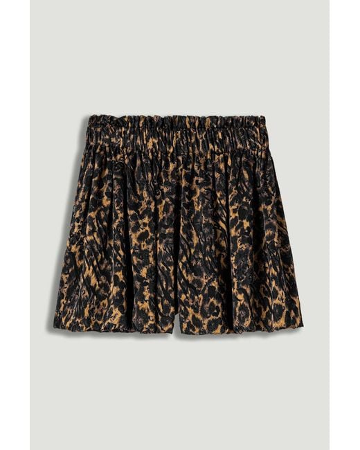 Nocturne Black Printed-Mini Shorts