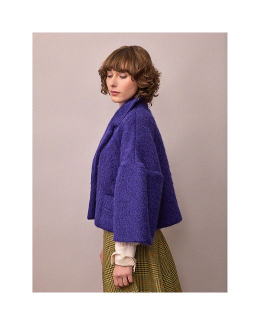 Amanda Thompson Couture Blue Edie Jacket Electric Mohair