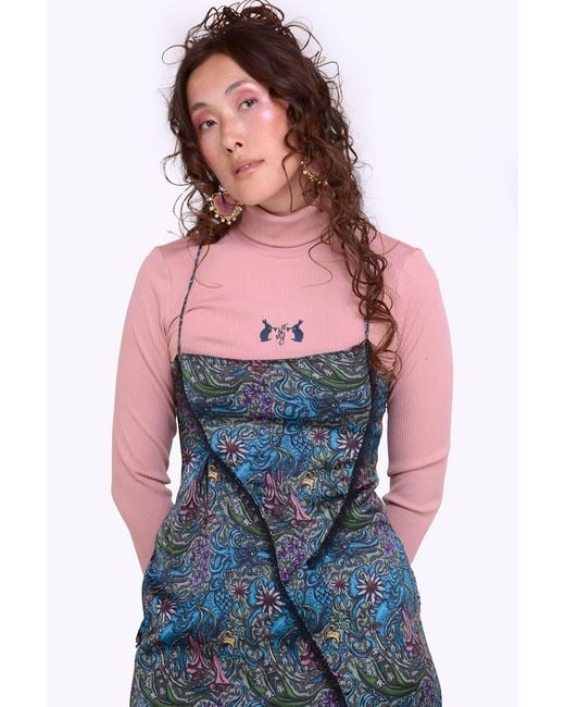 Natalia Petruch Pink Daphne Turtle Neck Sweater