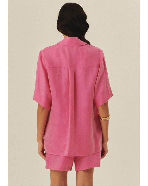 Exquise Pink Miranda Lyocell Shirt