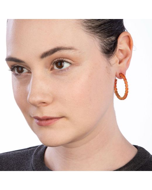 Bounkit Orange Margaret Hoops Carnelian