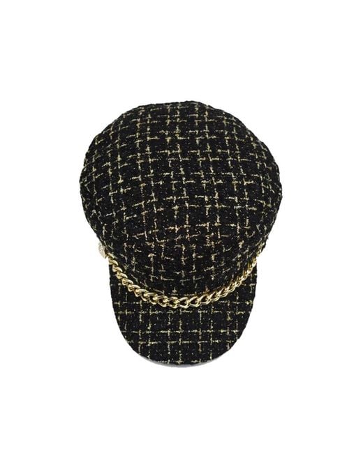 Chanel Joan Elkayam Green Tweed Baker Boy Hat