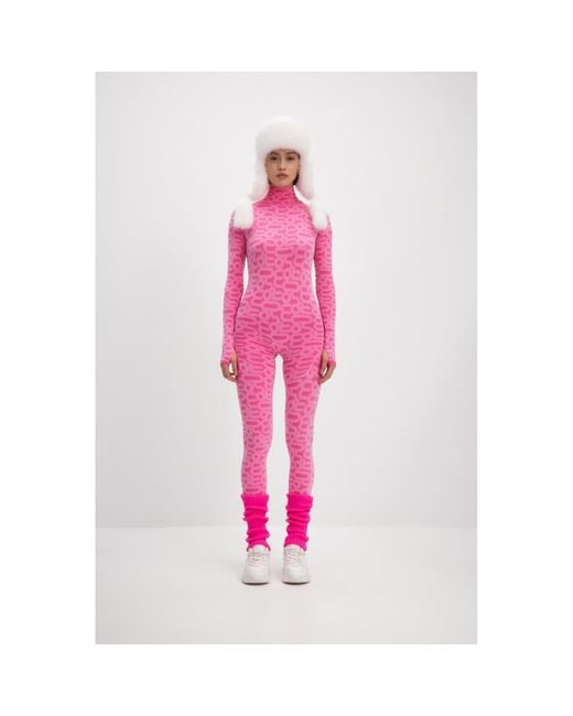 Monosuit Pink Fuchsia Knitted Leg Warmers