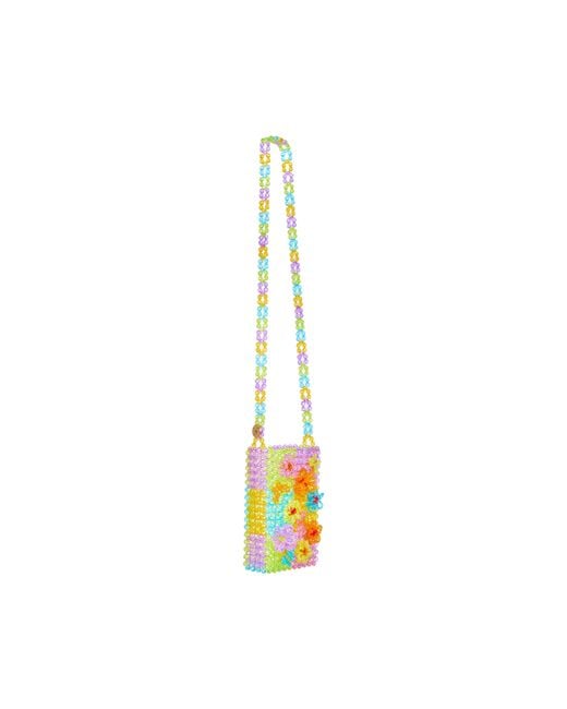 Tillie Beads Metallic Blooming Butterflies Beaded Crossbody Bag