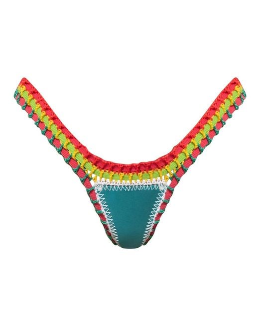 Luxsea Swimwear Blue Panama Crochet Bikini Bottom