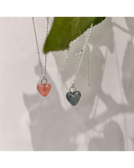 Bio-Trimmings White Rose Heart Necklace