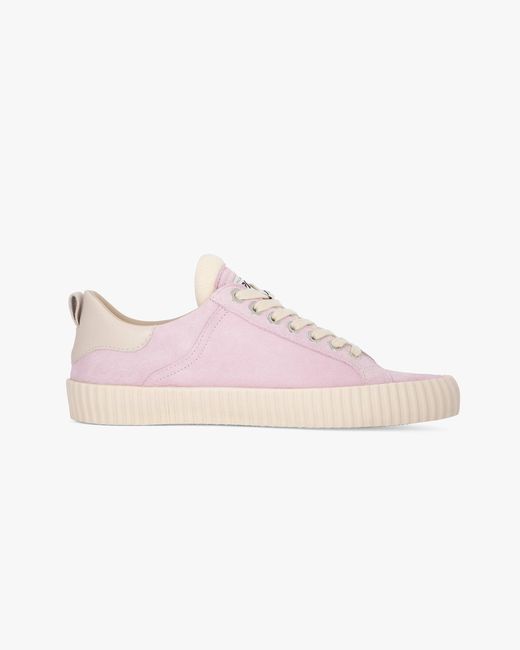 Springa | Unique Vulcanized Sneakers Italian Handmade Pink Wavy Suede Sneakers for men