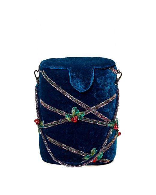 Simitri Blue Knotty Or Nice Bucket Bag