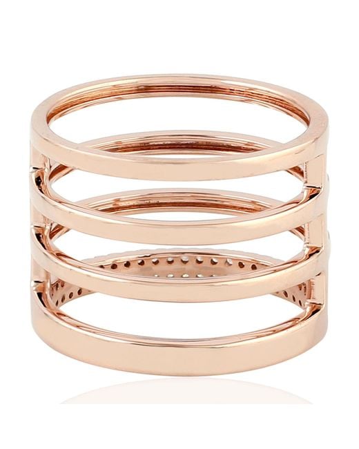 Artisan Metallic Rose Diamond Multi-Band Ring