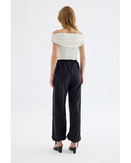 Monlicia Black Novelle Modal Balloon Pants