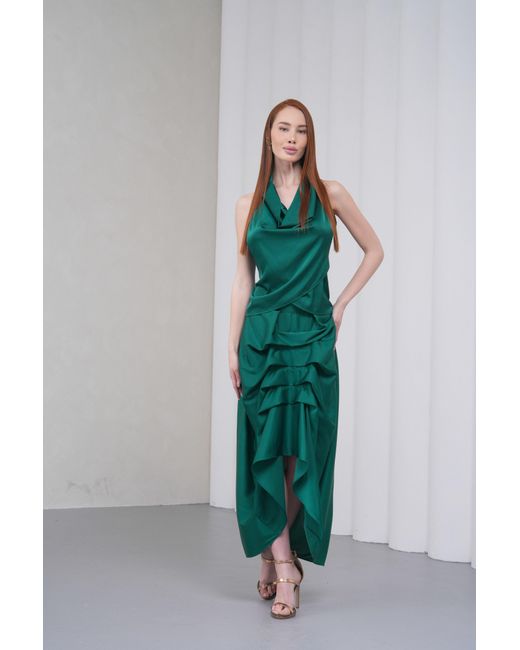 Lumina Eligma Green The Vanguard Skirt Silk