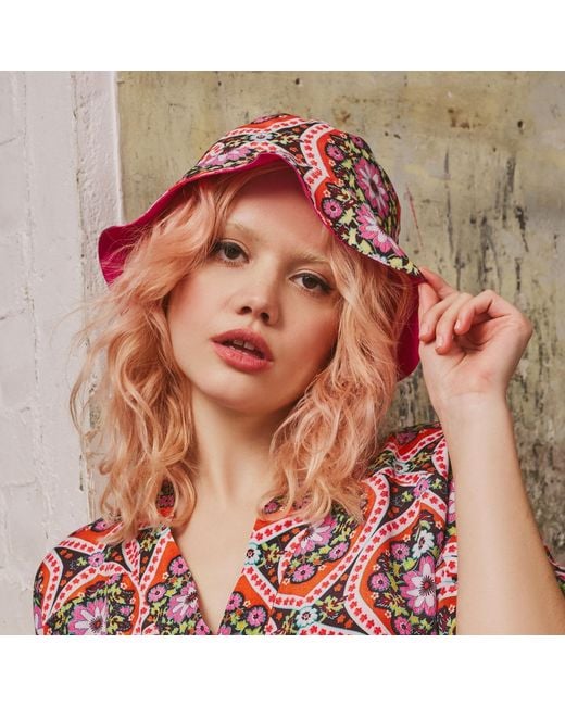 Emma Wallace Red Talitha Bucket Hat