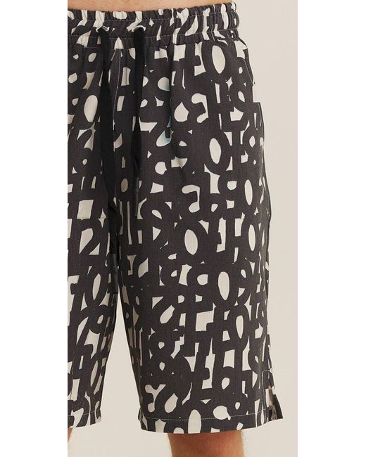 mysimplicated Gray Neutrals Bermuda Shorts Numbers Design