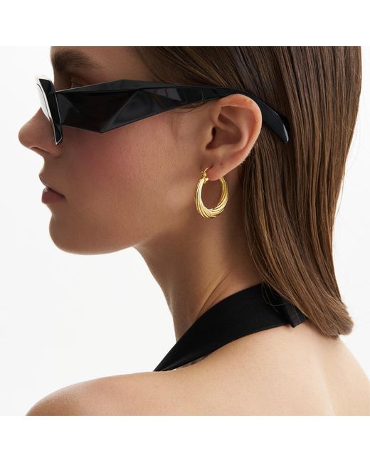 Maison De Gala Metallic Iris Hoop Earring