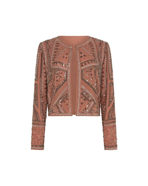 Rose & Nancy Brown Briar Sequin Trophy Jacket