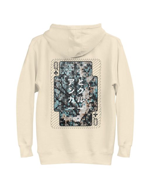 Anchor and Crew White Neutrals Bone Three Japan Gurafiku Cotton Blend Hoodie