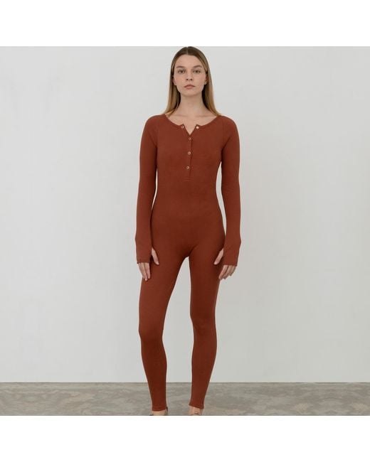 The Koozy Red Palma Long Sleeve One-Piece